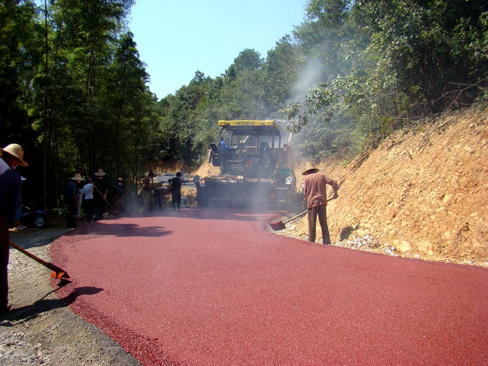 十六潭公园彩色沥青道路摊铺工程_副本